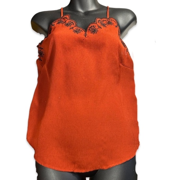 E (Hanger) M Women's Rust Colored Tank Top Size Small - Picture 1 of 9
